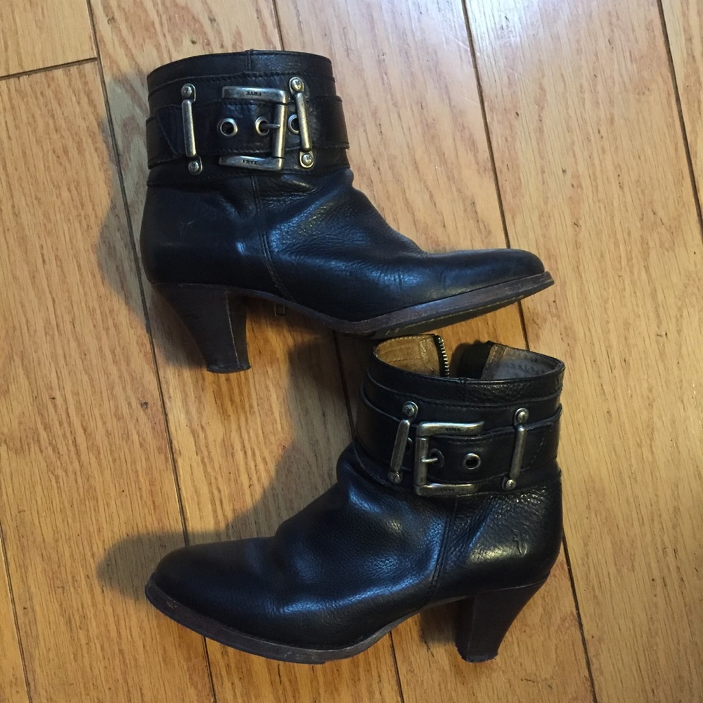 Frye heeled black boots 8